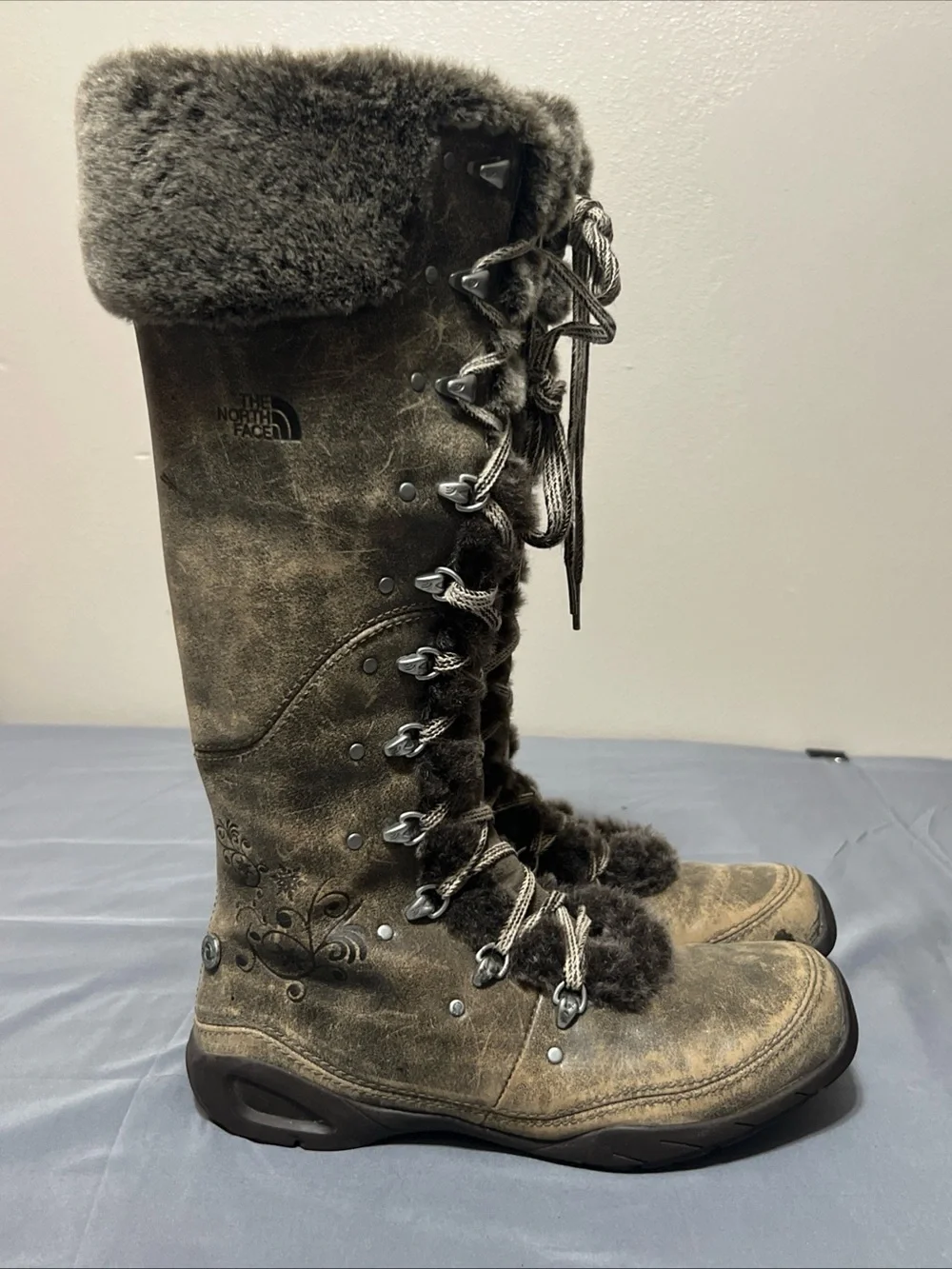 The North Face Adrianne Insulated Knee High Water Resistant Leather Boots 7